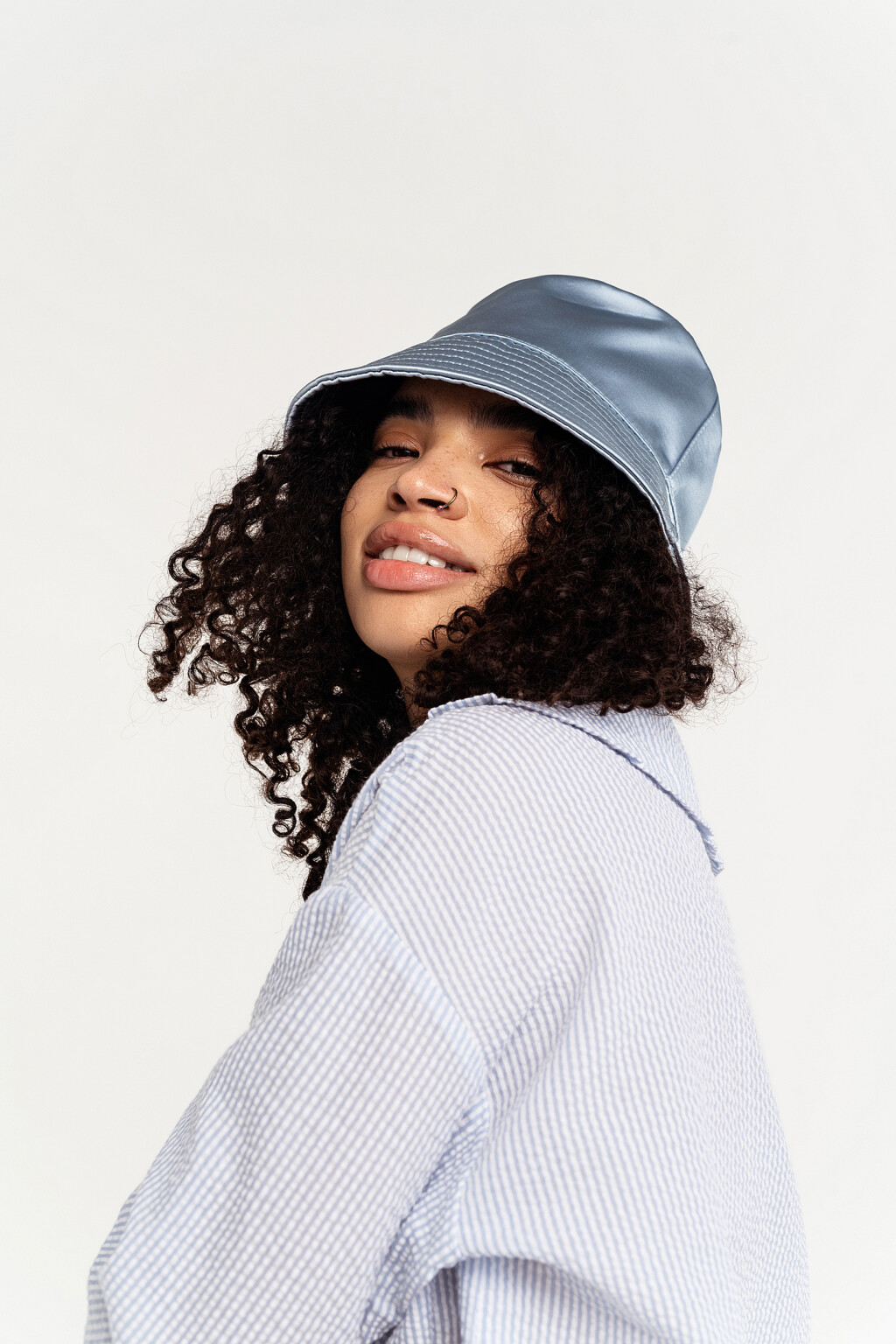 панама женская - цвет голубой - 3