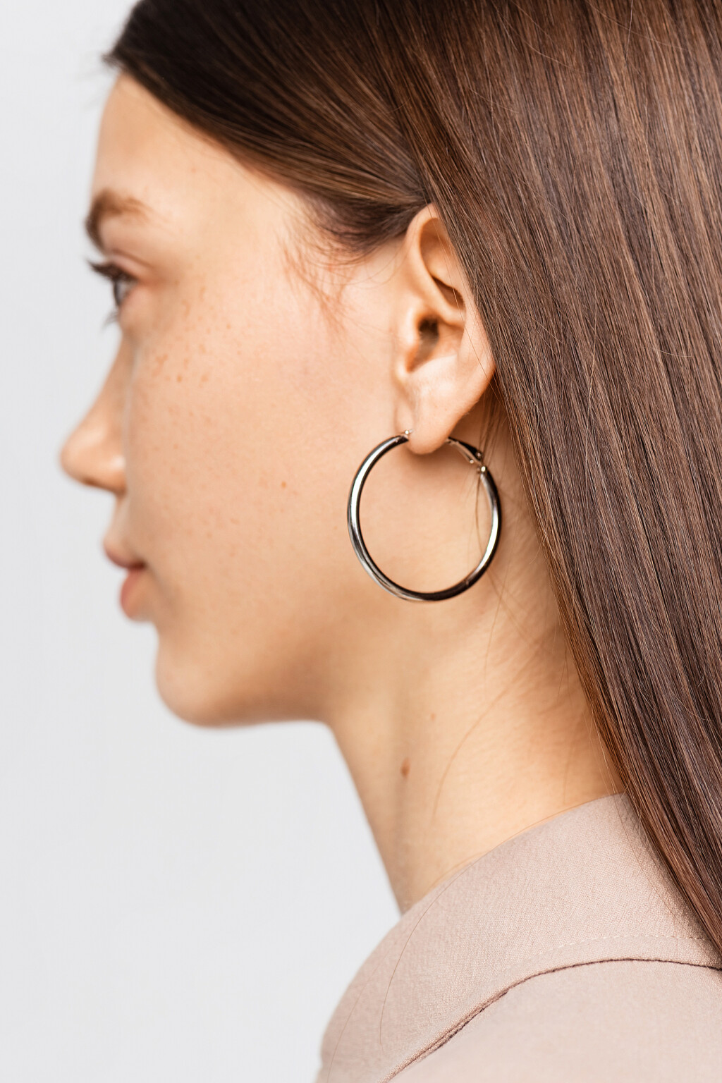 серьги женские - цвет серый - 2