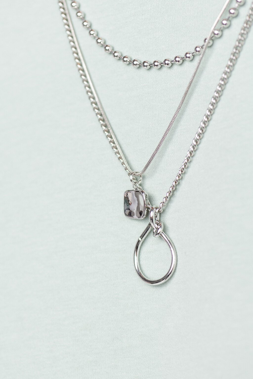 Шейное украшение женское - цвет серый - 2