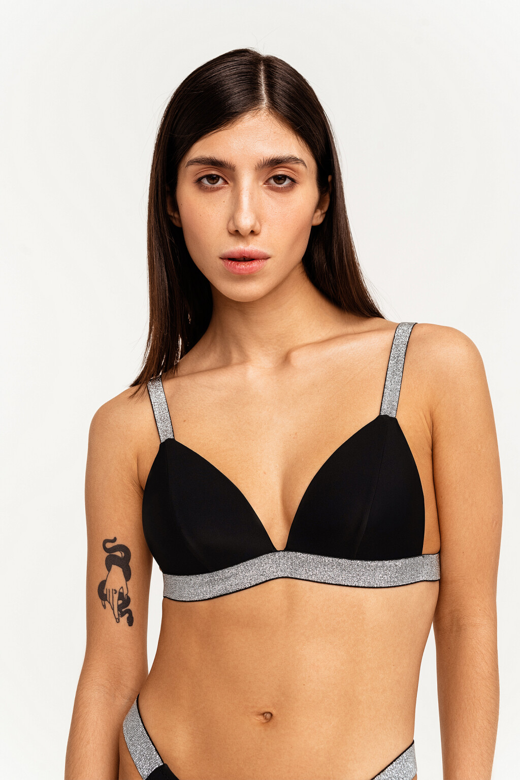 бюстгальтер купальный женский - цвет черный - 2