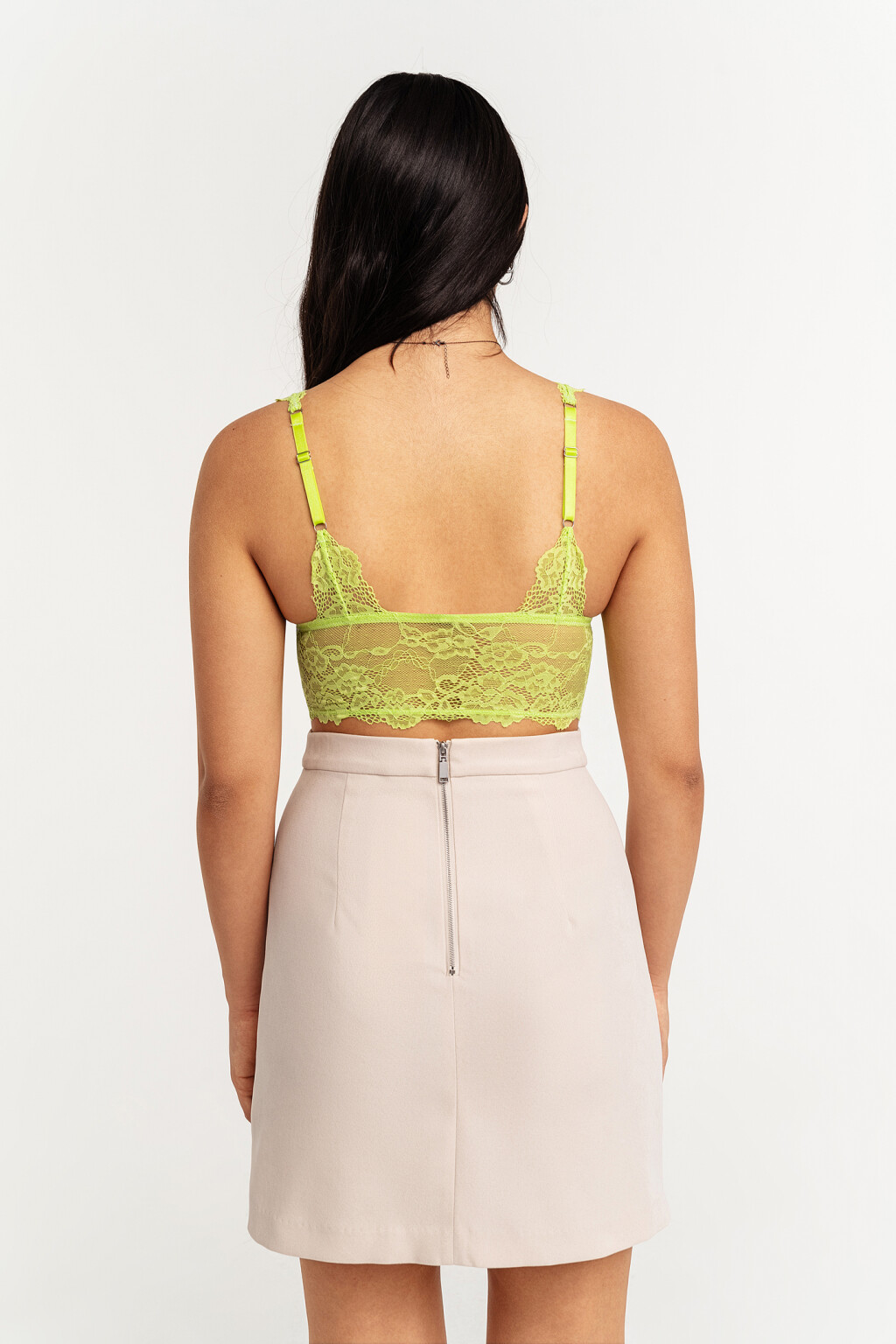 Бюстгальтер-бралетт кружевной - цвет зеленый - 4