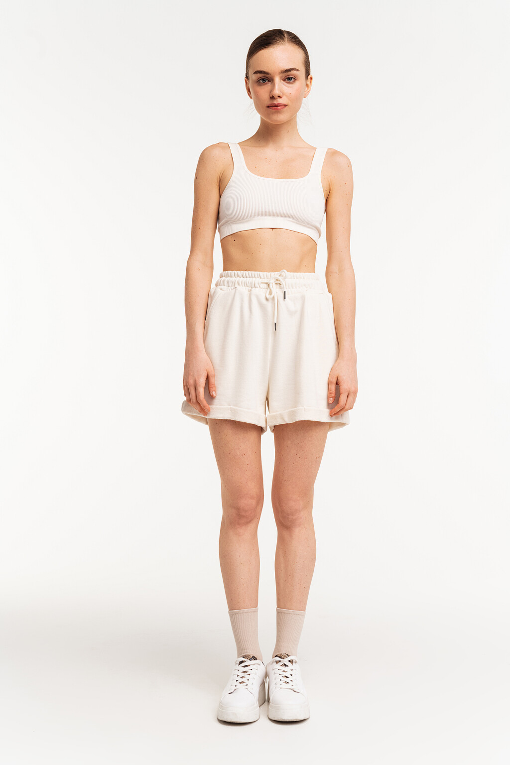 шорты женские - цвет белый - 1