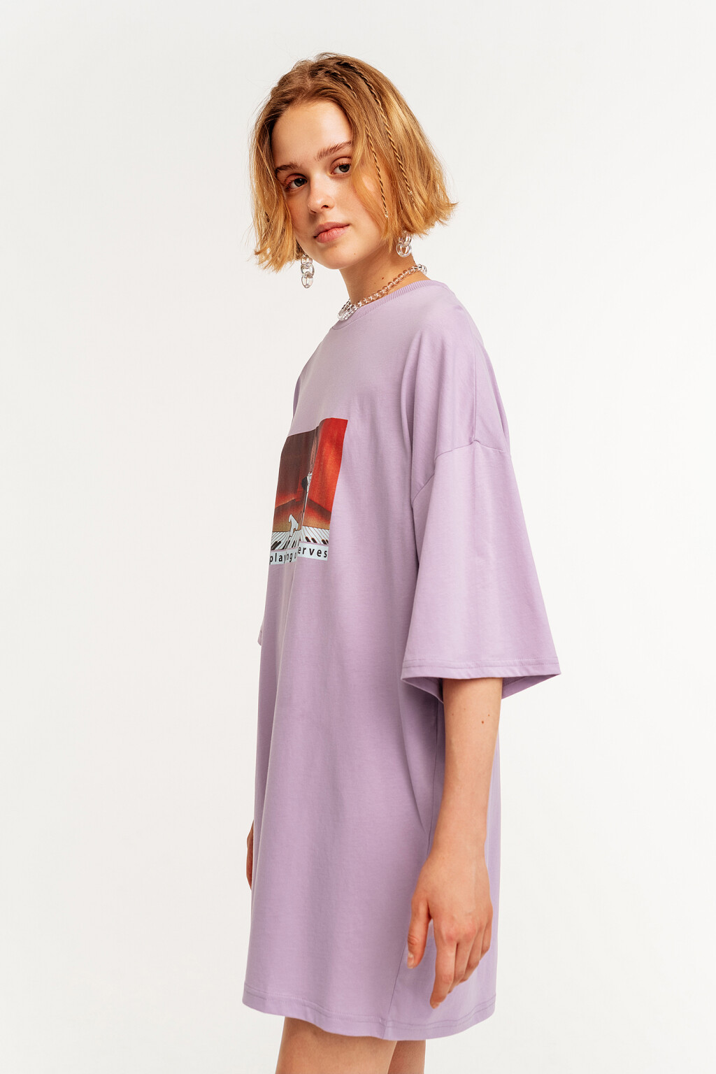 платье домашнее женское - цвет фиолетовый - 3