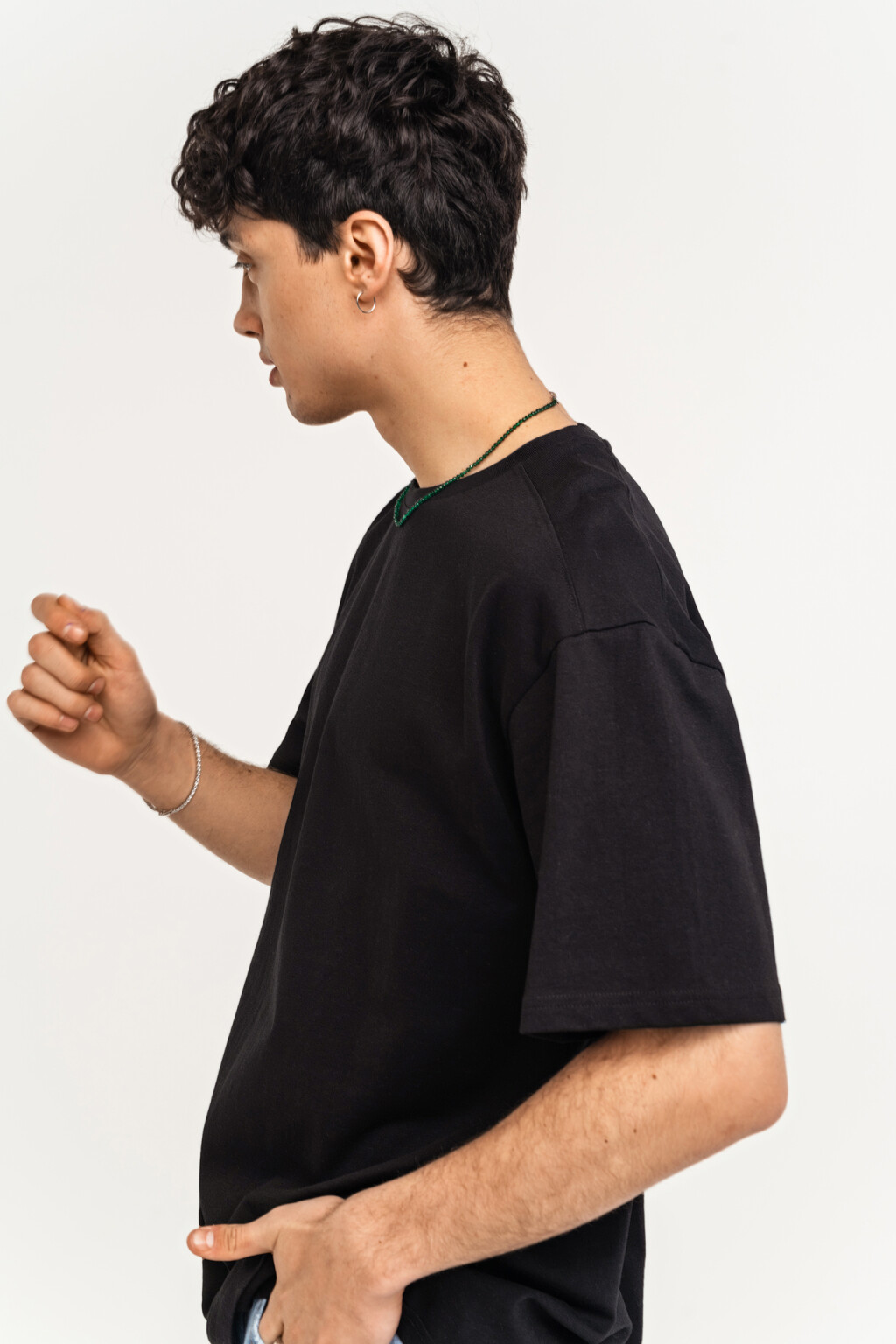 футболка мужская - цвет черный - 1