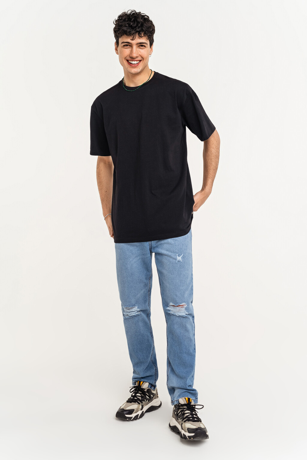 футболка мужская - цвет черный - 2