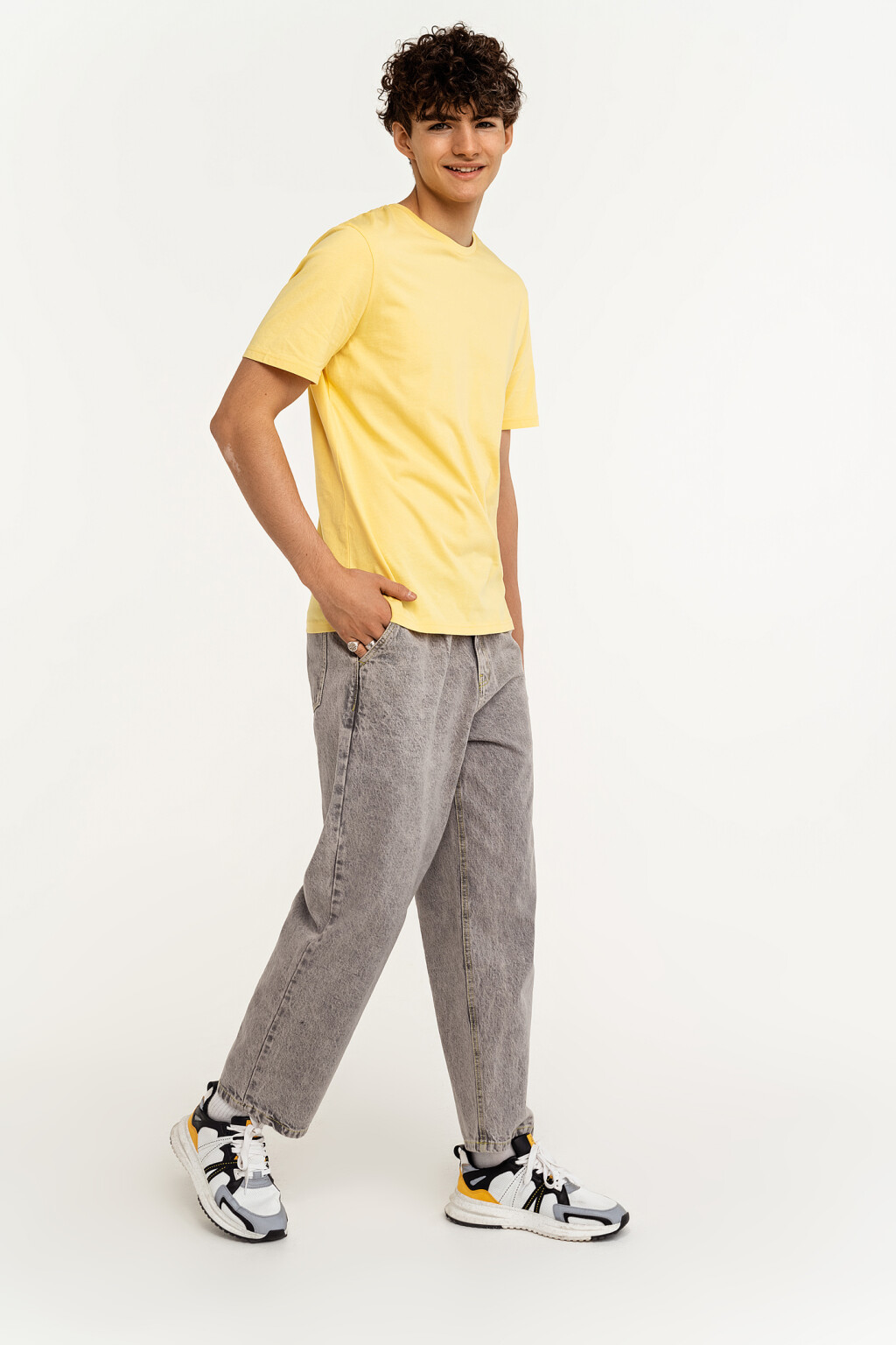 футболка мужская - цвет желтый - 2