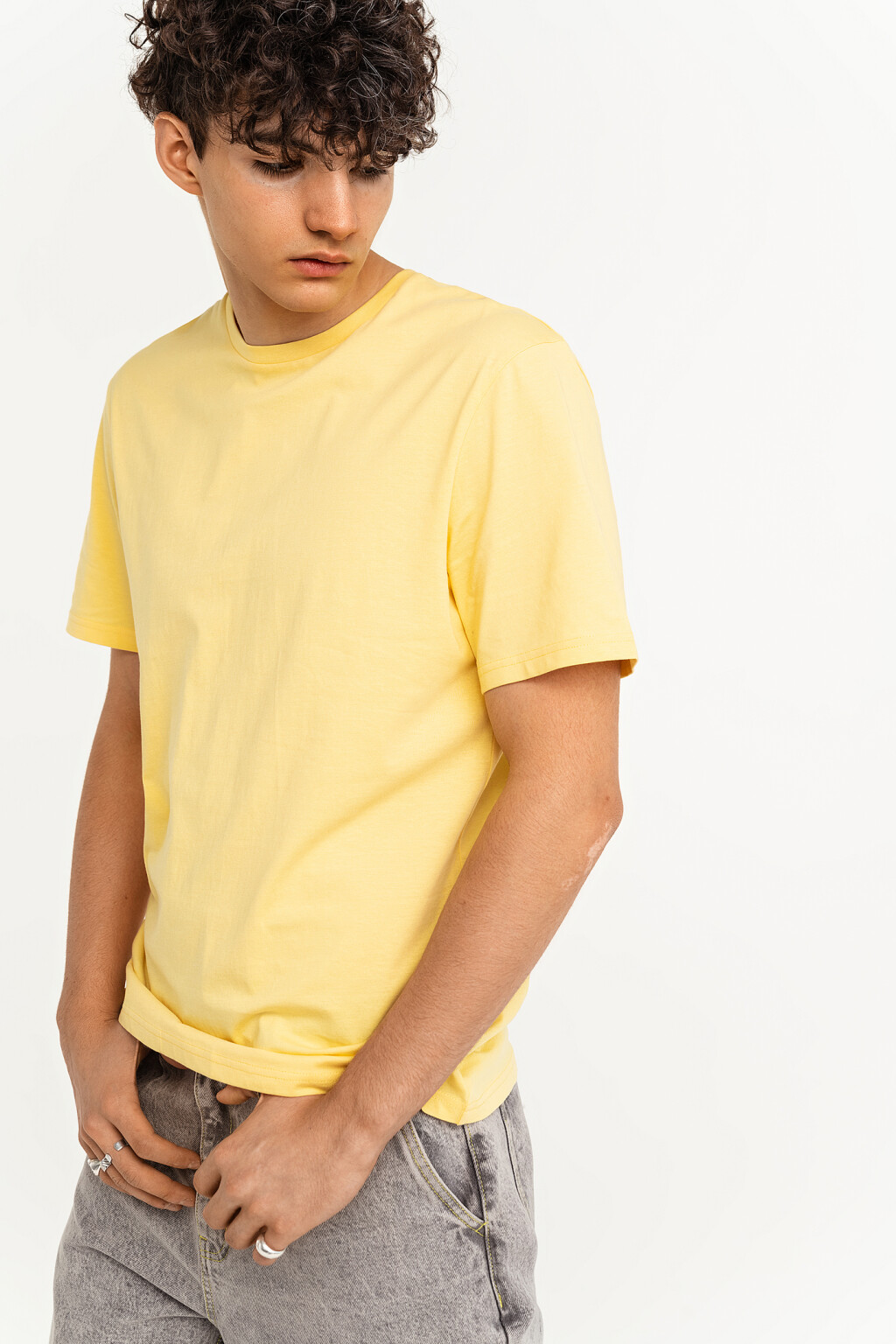 футболка мужская - цвет желтый - 3