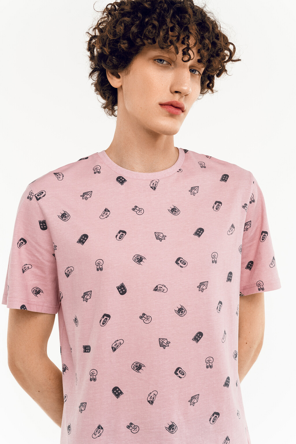 футболка мужская - цвет розовый - 2