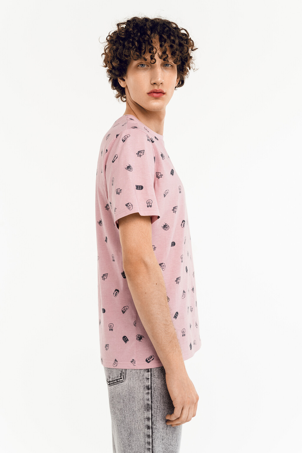 футболка мужская - цвет розовый - 3