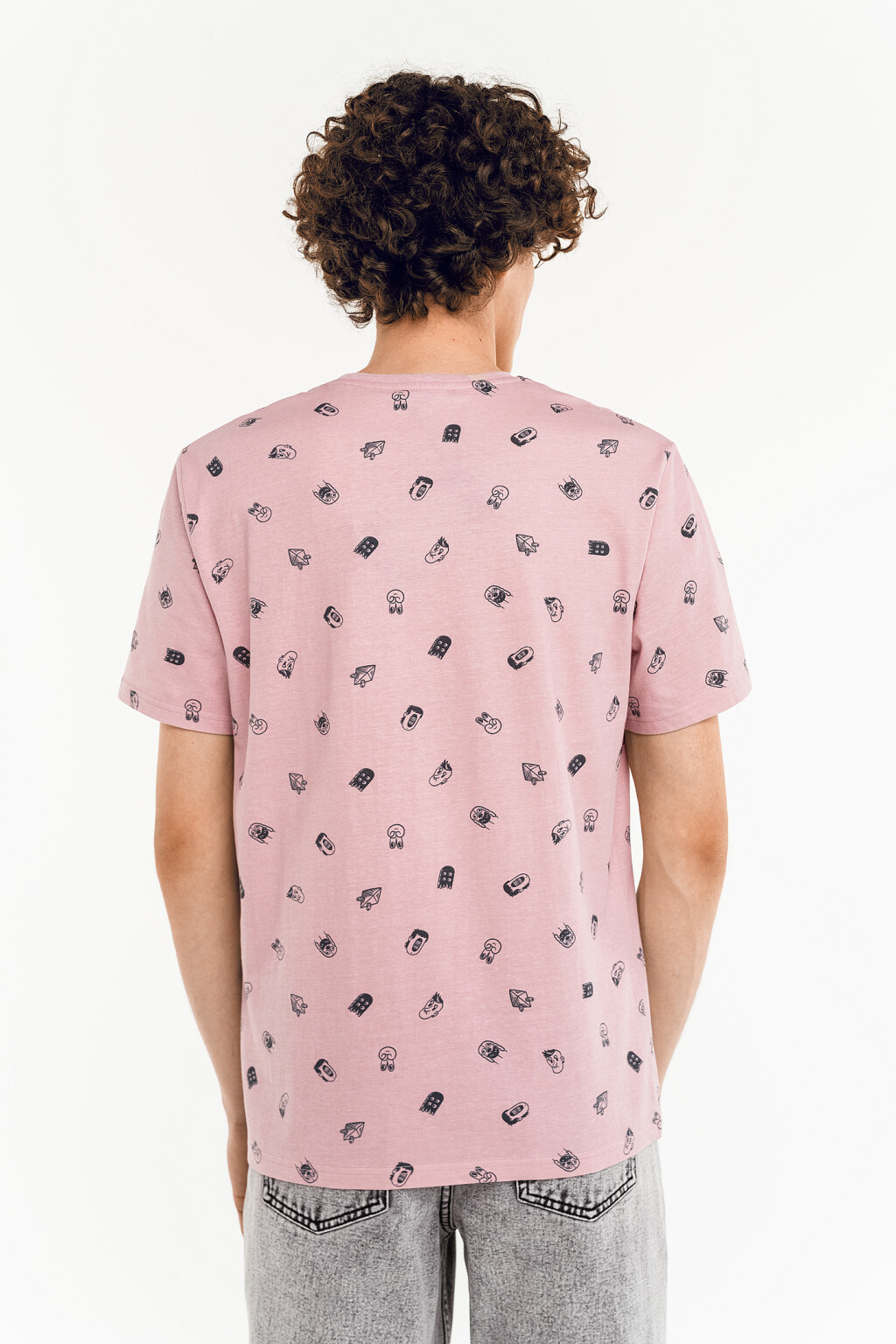 футболка мужская - цвет розовый - 4