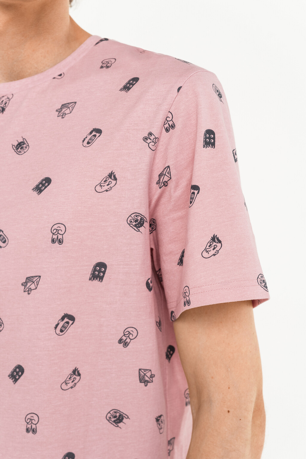 футболка мужская - цвет розовый - 5