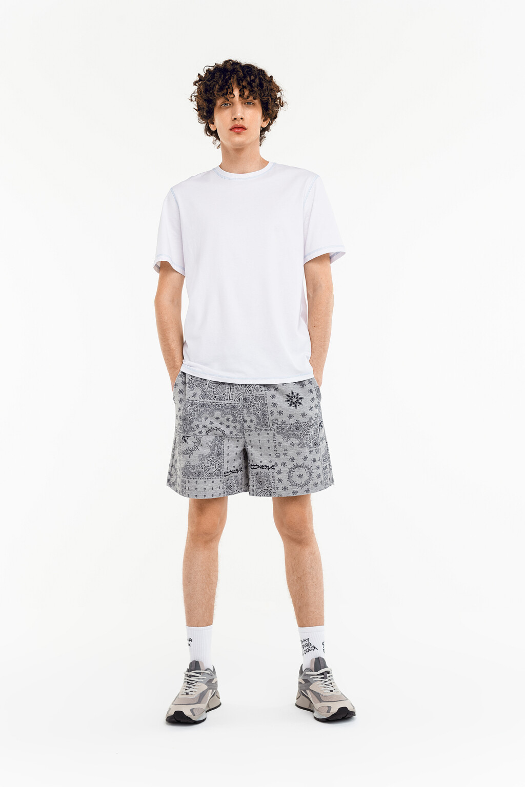 футболка мужская - цвет белый - 1