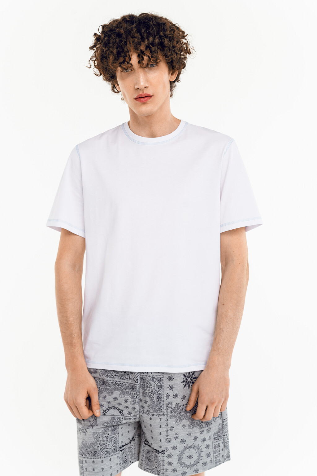 футболка мужская - цвет белый - 2