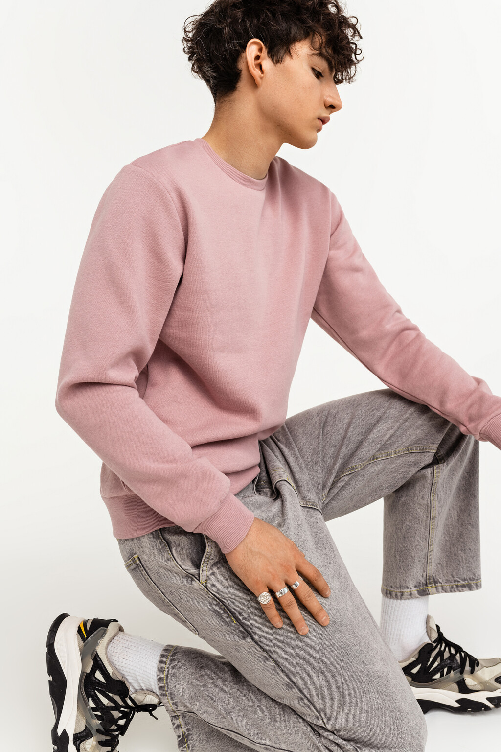 джемпер мужской  - цвет розовый - 1