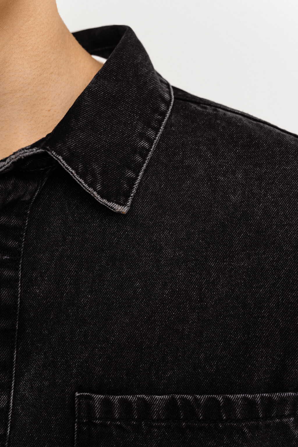 верхняя сорочка джинсовая мужская - цвет черный - 5