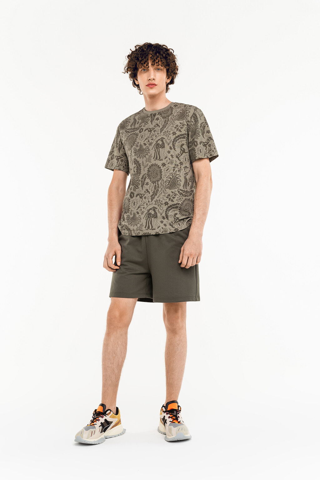 шорты мужские - цвет зеленый - 1