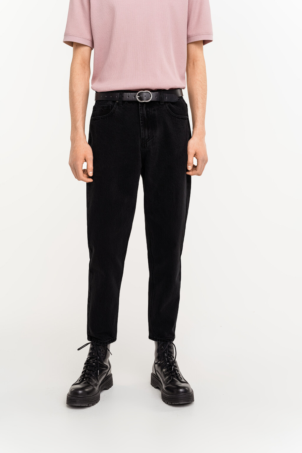 брюки джинсовые мужские - цвет черный - 1