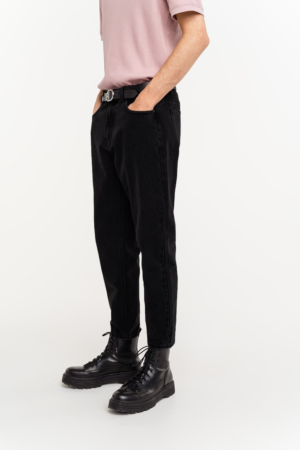 брюки джинсовые мужские - цвет черный - 2