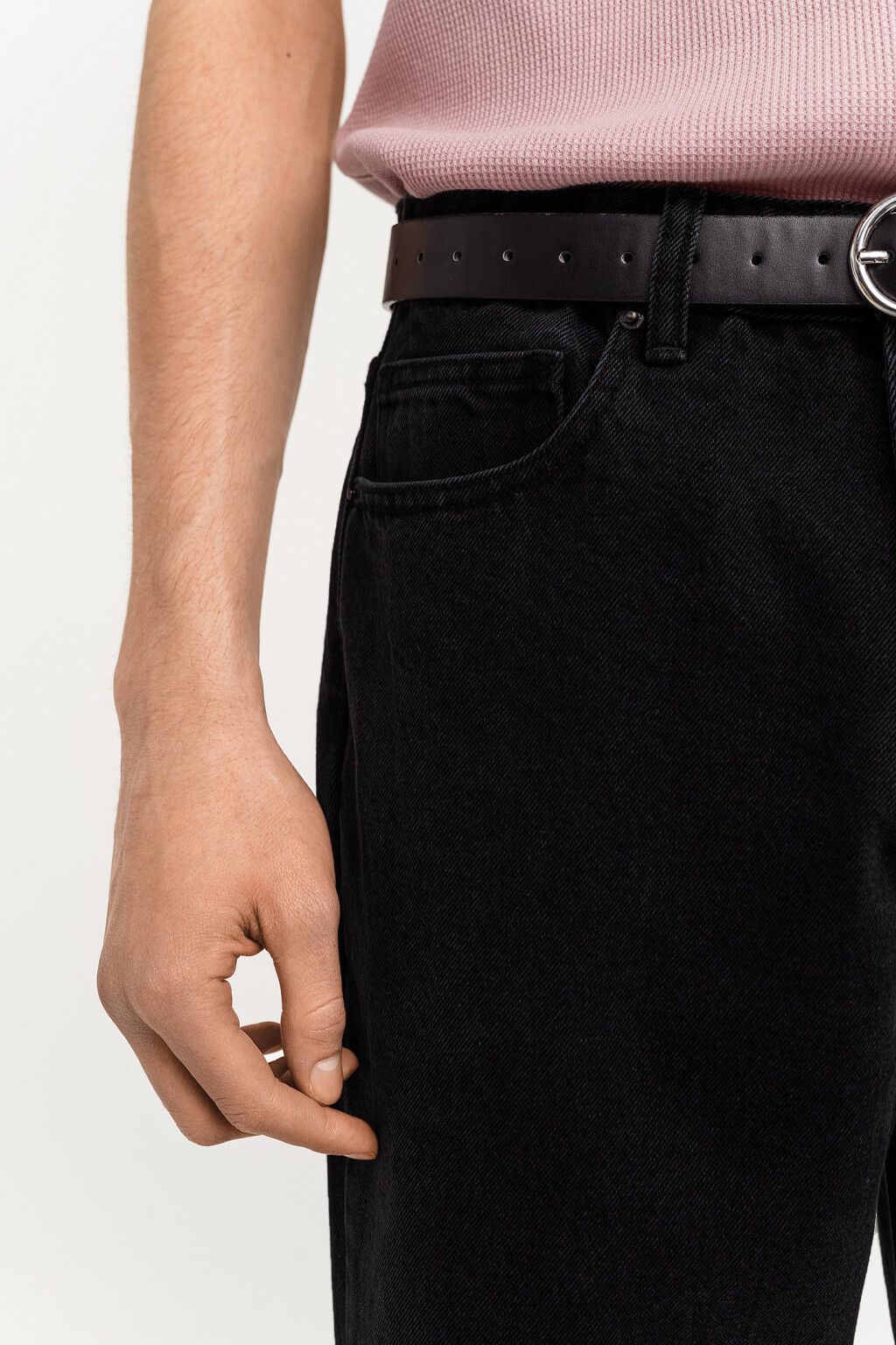 брюки джинсовые мужские - цвет черный - 4