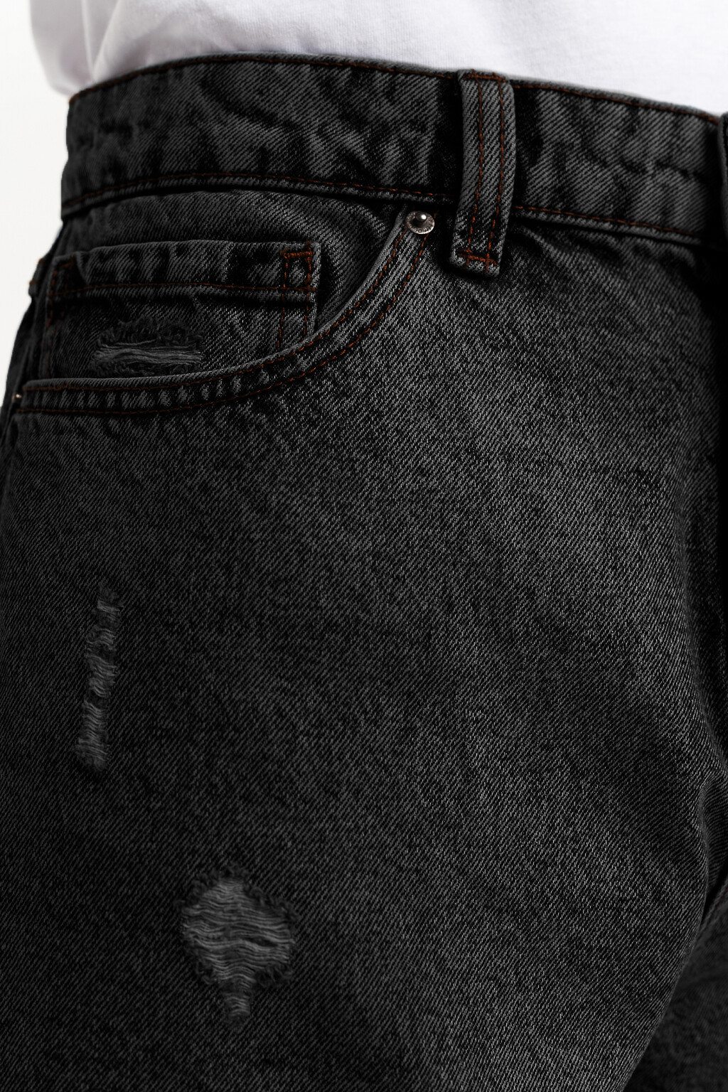 шорты джинсовые мужские - цвет черный - 5