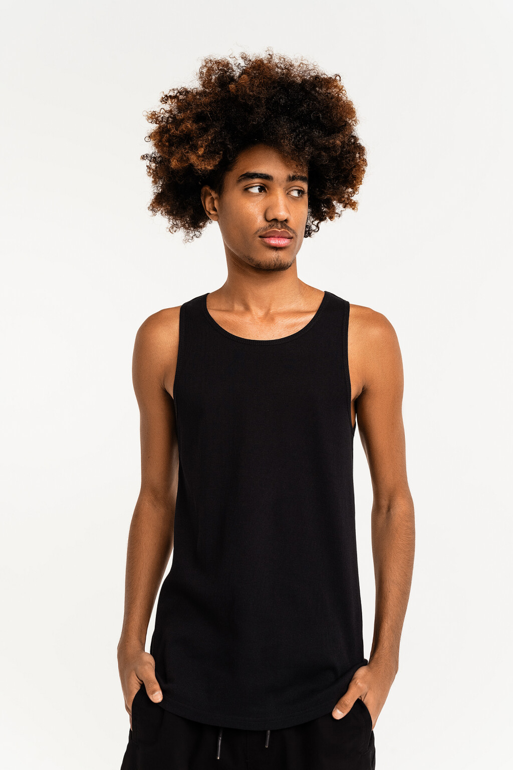 майка мужская - цвет черный - 2