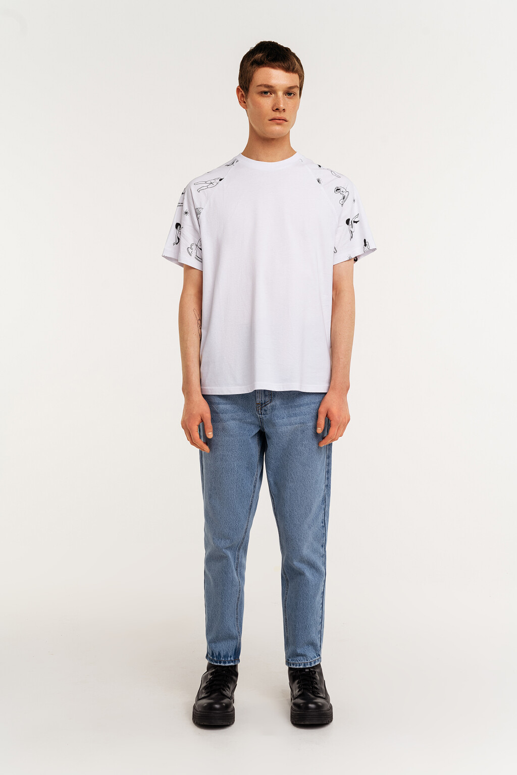 футболка мужская - цвет белый - 1