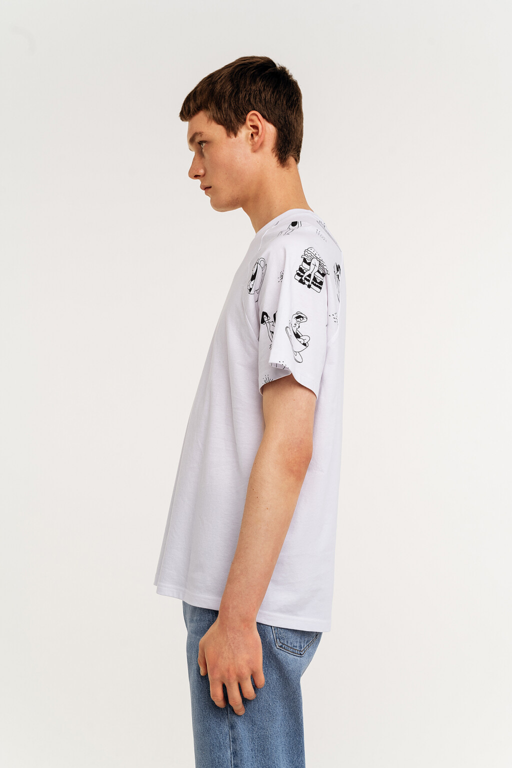 футболка мужская - цвет белый - 3