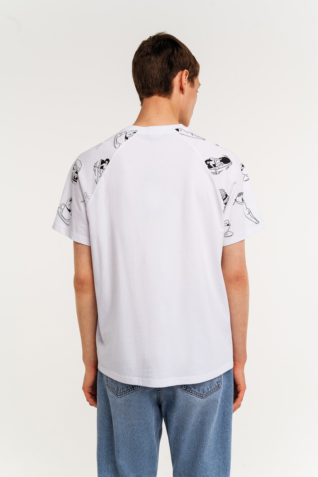 футболка мужская - цвет белый - 4