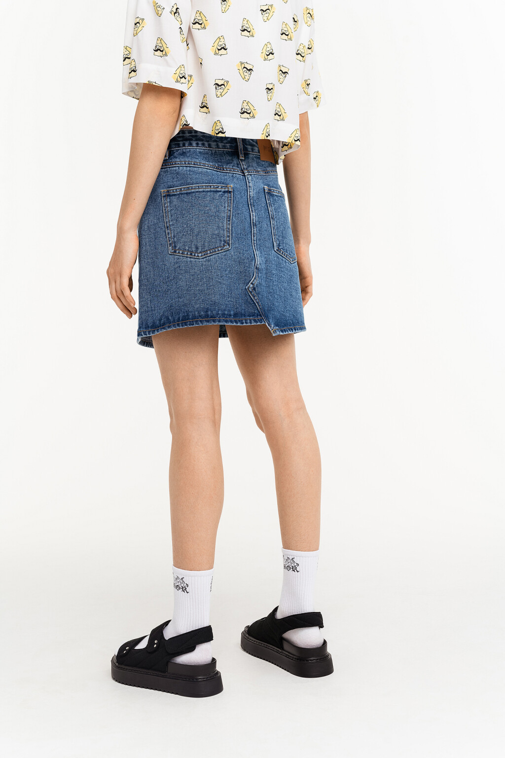 юбка джинсовая женская - цвет голубой - 4