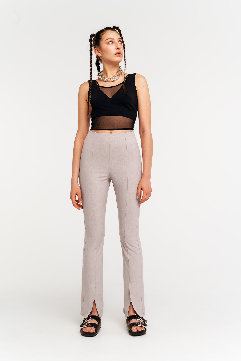 блузка (топ) женская - цвет черный - 1