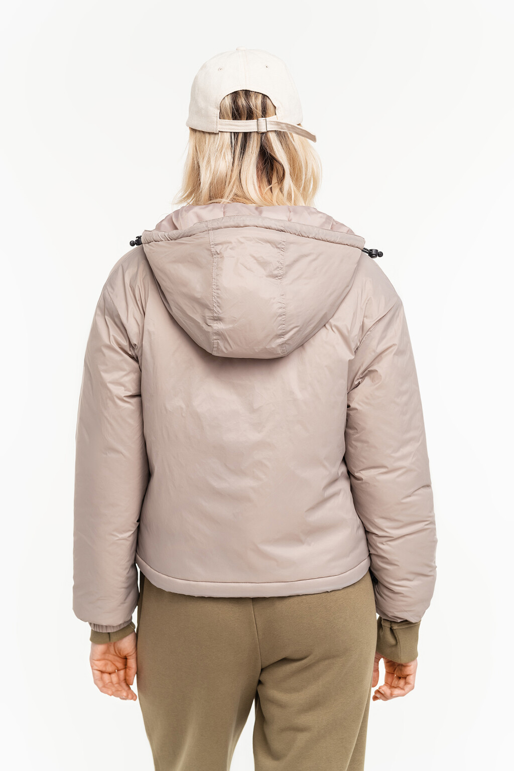 куртка утепленная с капюшоном - цвет бежевый - 4