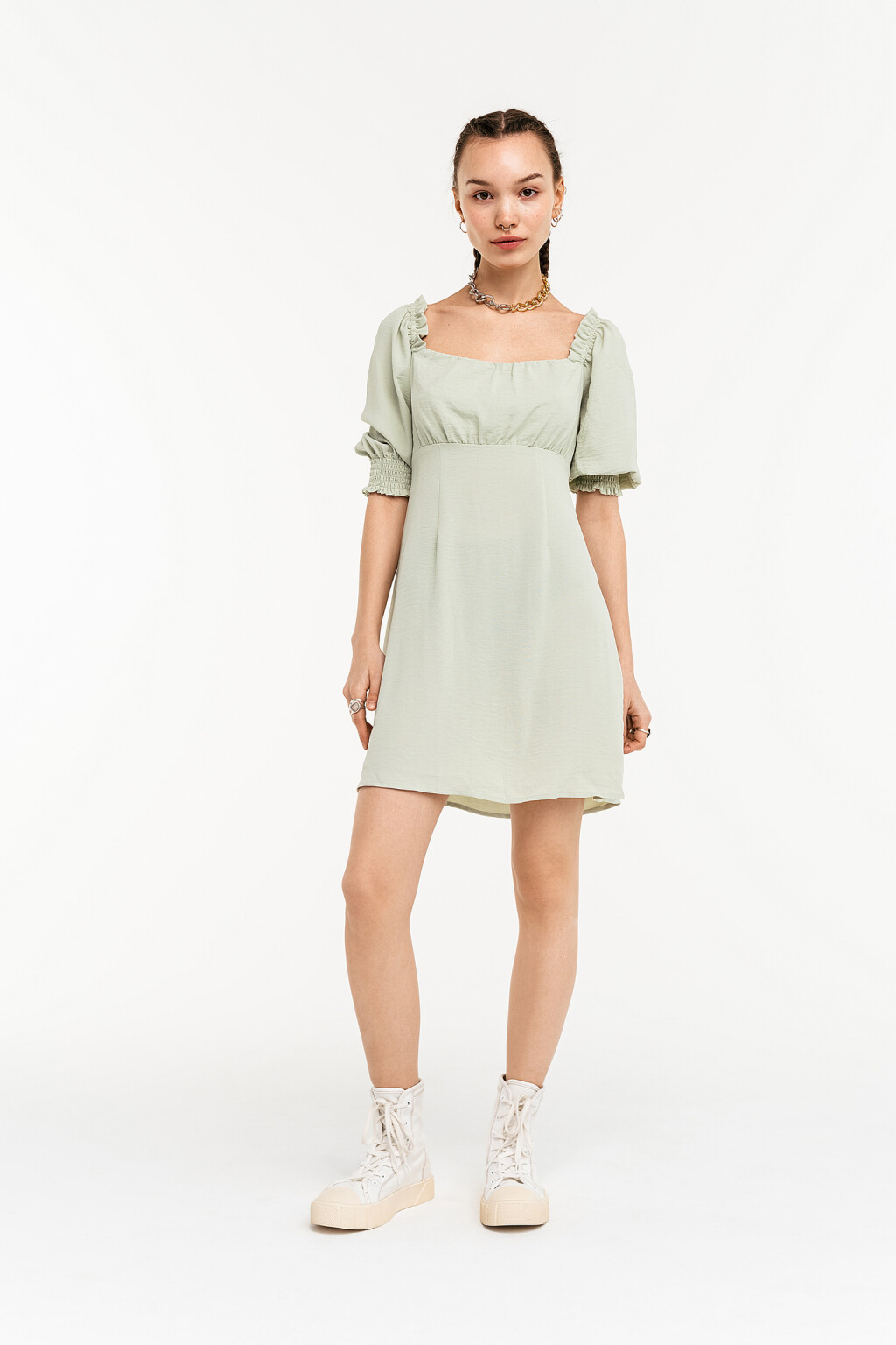 платье женское - цвет зеленый - 1
