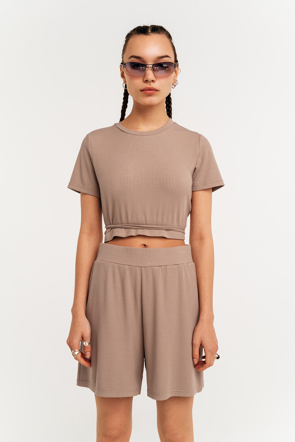 блузка женская - цвет бежевый - 2