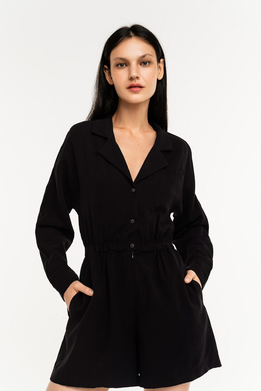 комбинезон женский - цвет черный - 2