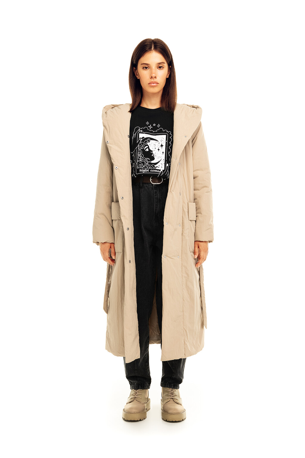 пальто женское - цвет бежевый - 4