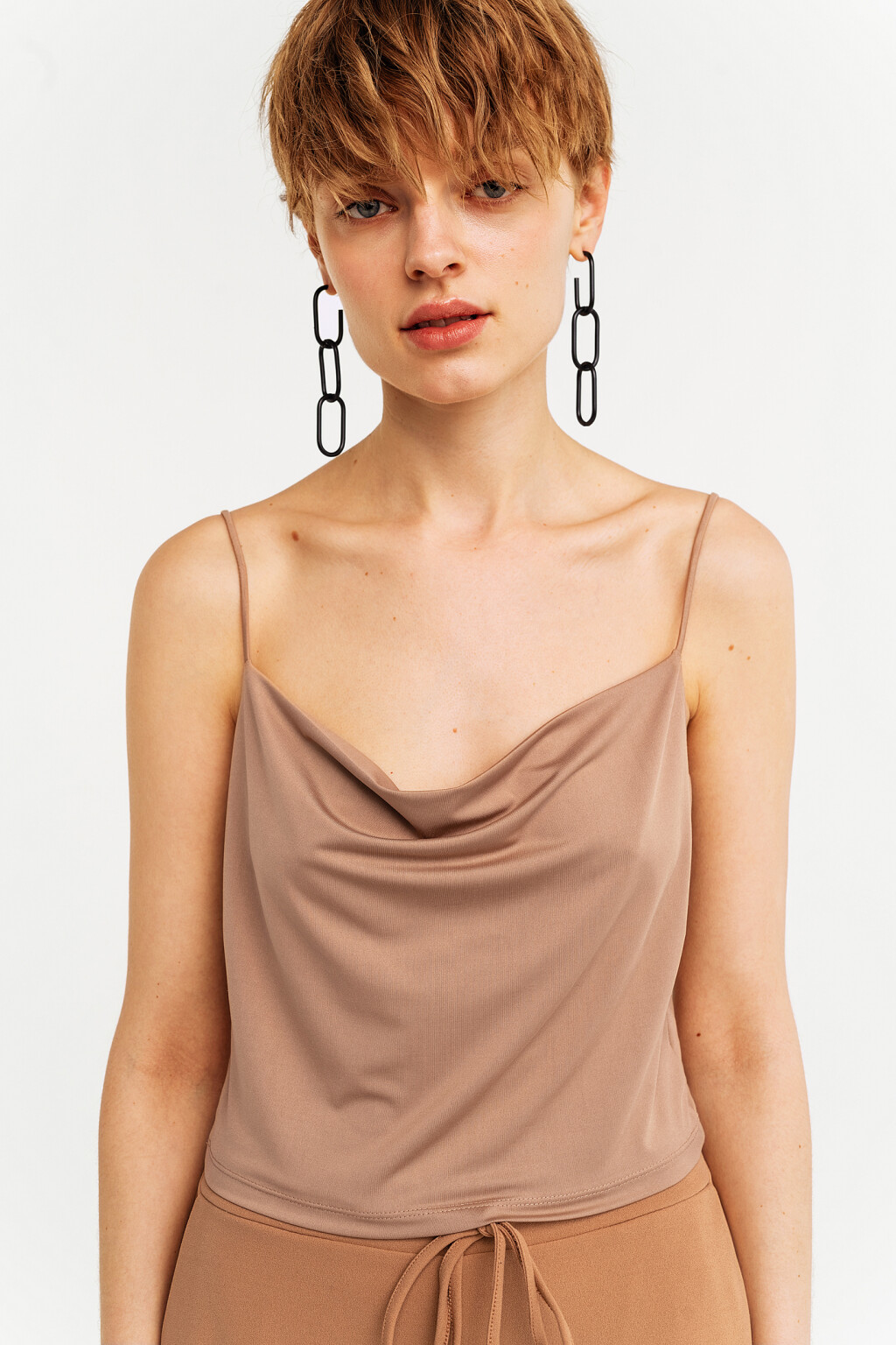 блузка (топ) женская - цвет бежевый - 2