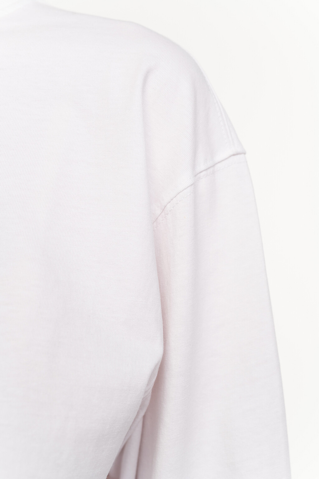 свитшот хлопковый укороченный с эффектом потертости - цвет белый - 5
