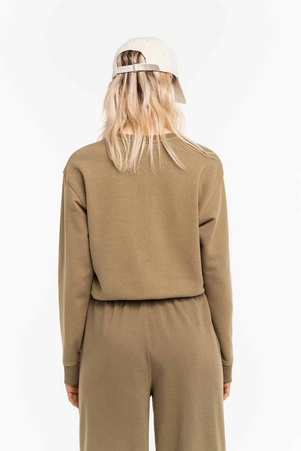 толстовка хлопковая oversize - цвет зеленый - 4