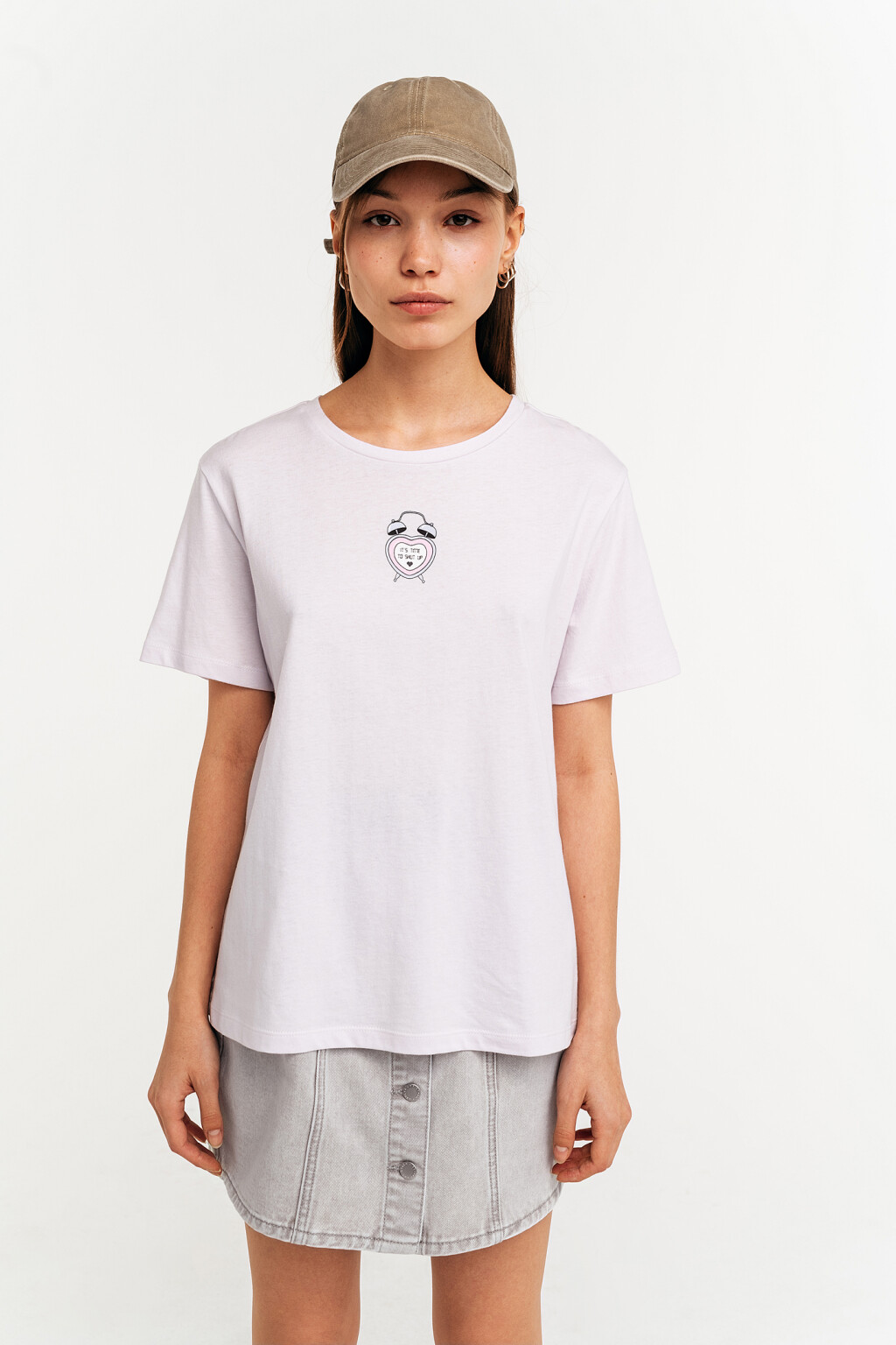 футболка женская - цвет сиреневый - 2