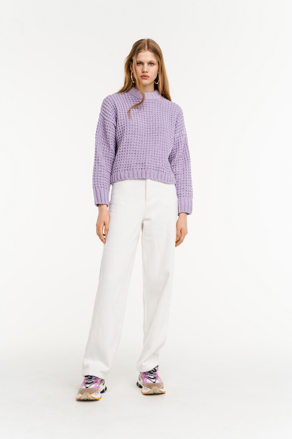свитер женский - цвет сиреневый - 1