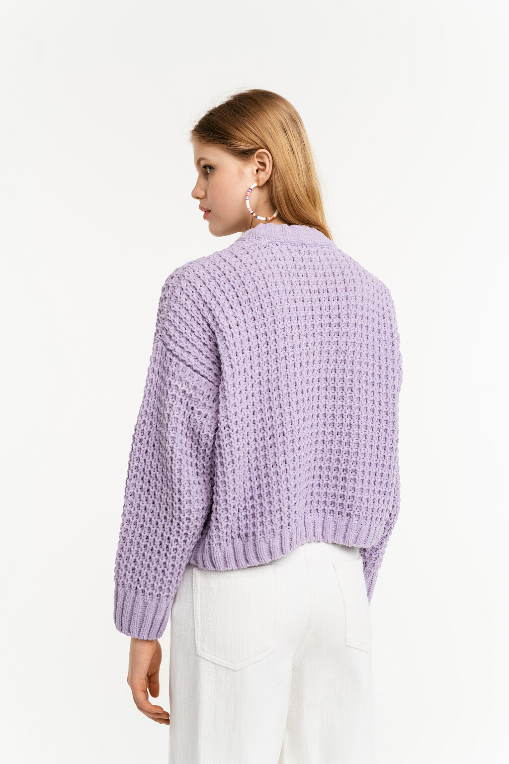 свитер женский - цвет сиреневый - 4