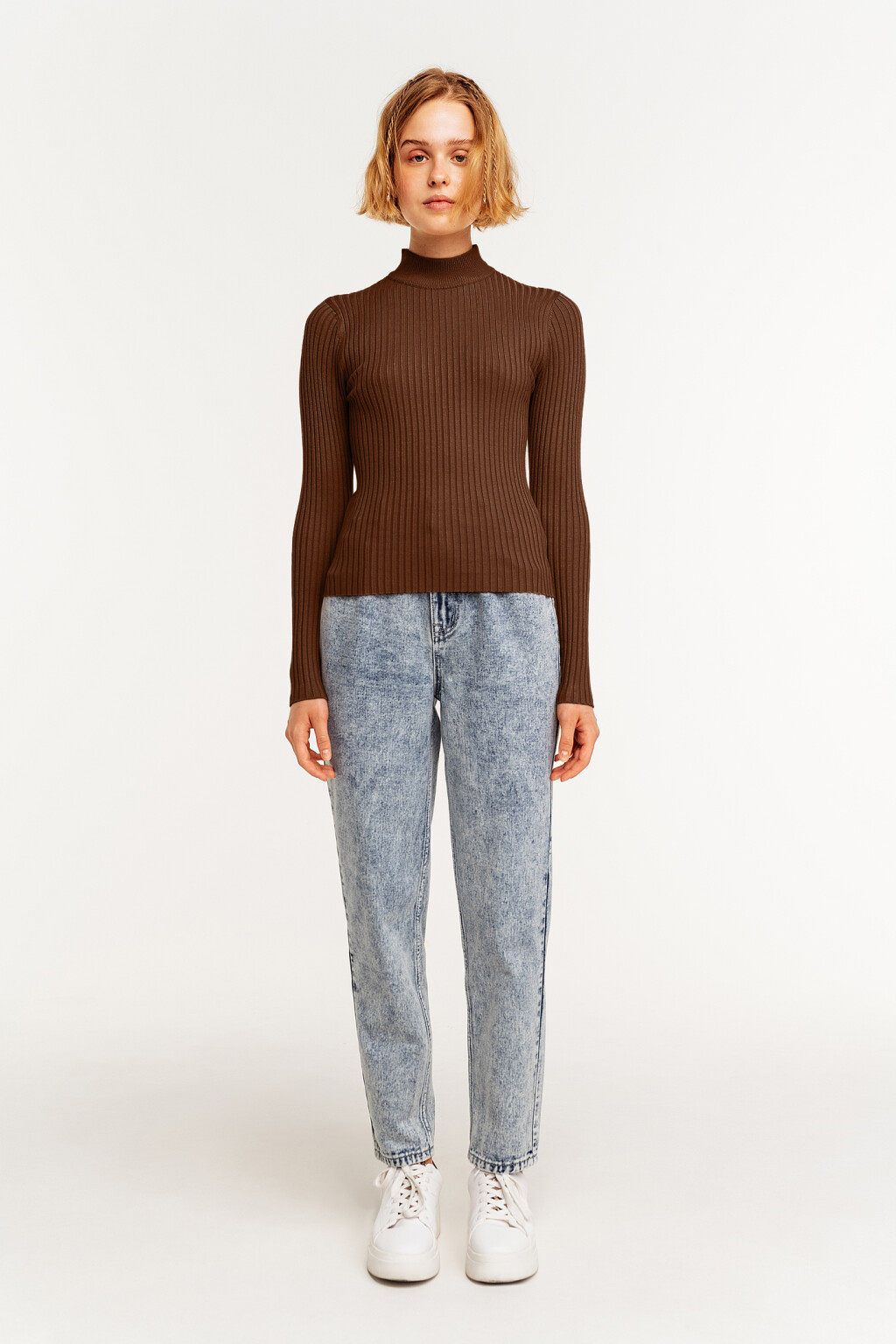 свитер женский - цвет коричневый - 1