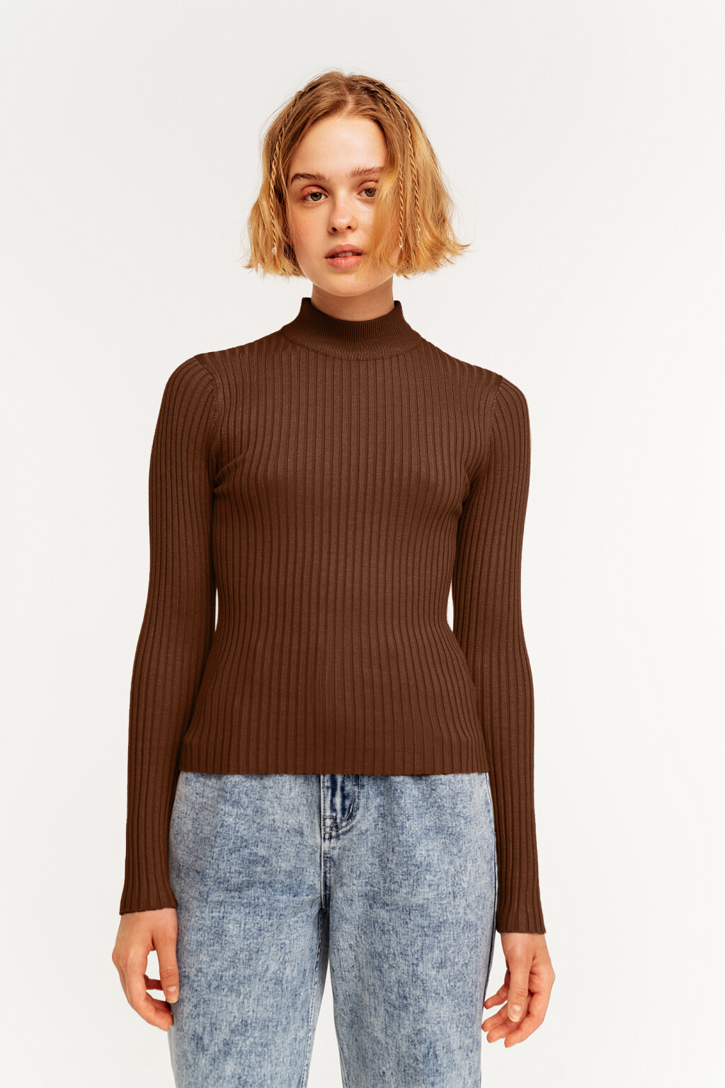 свитер женский - цвет коричневый - 2