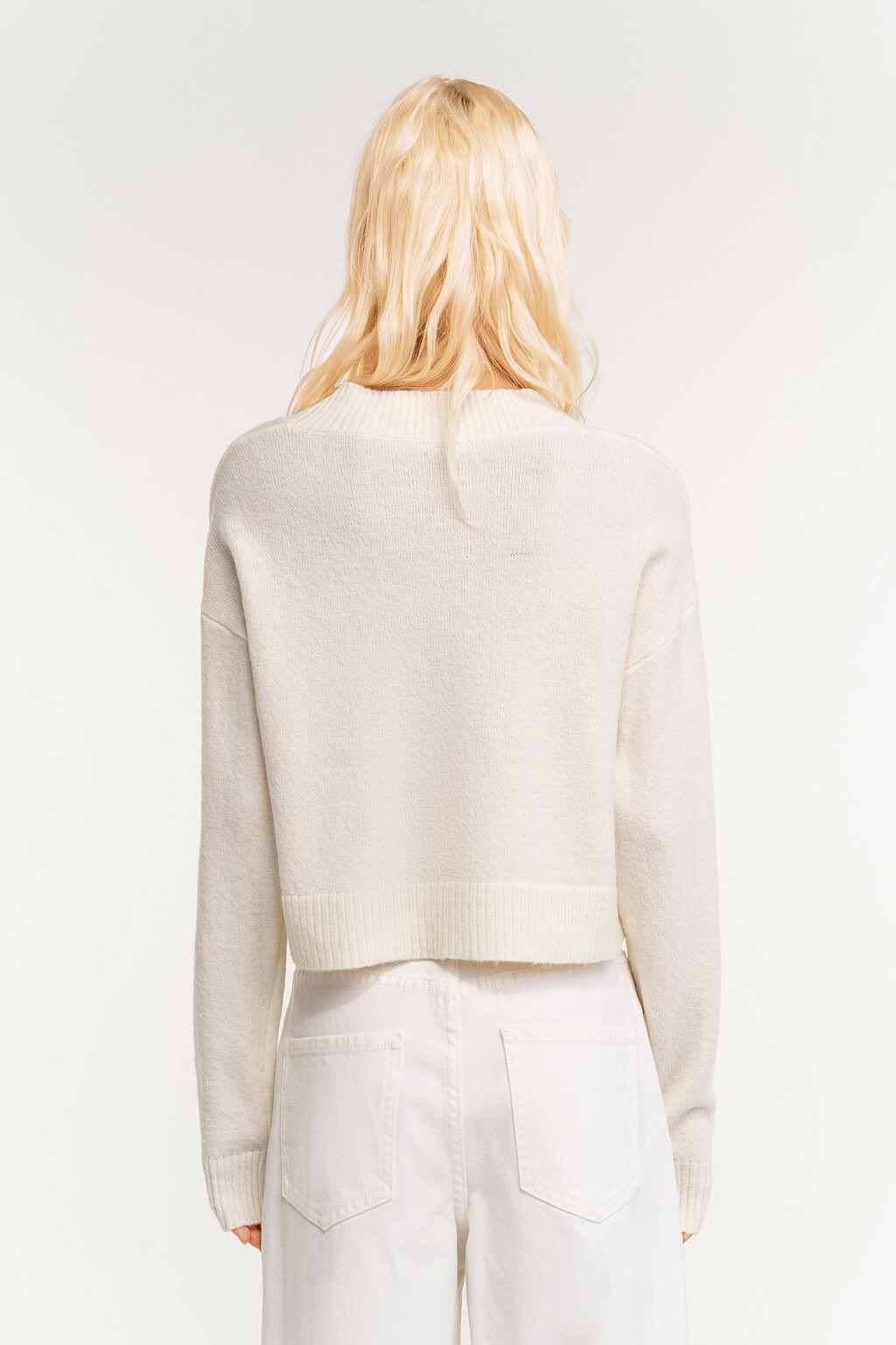 джемпер женский - цвет белый - 2