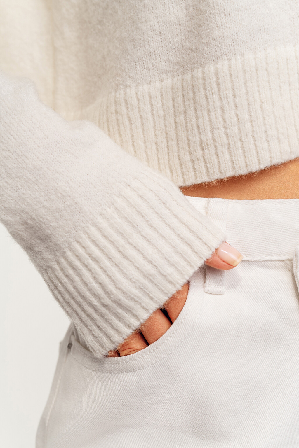 джемпер женский - цвет белый - 3