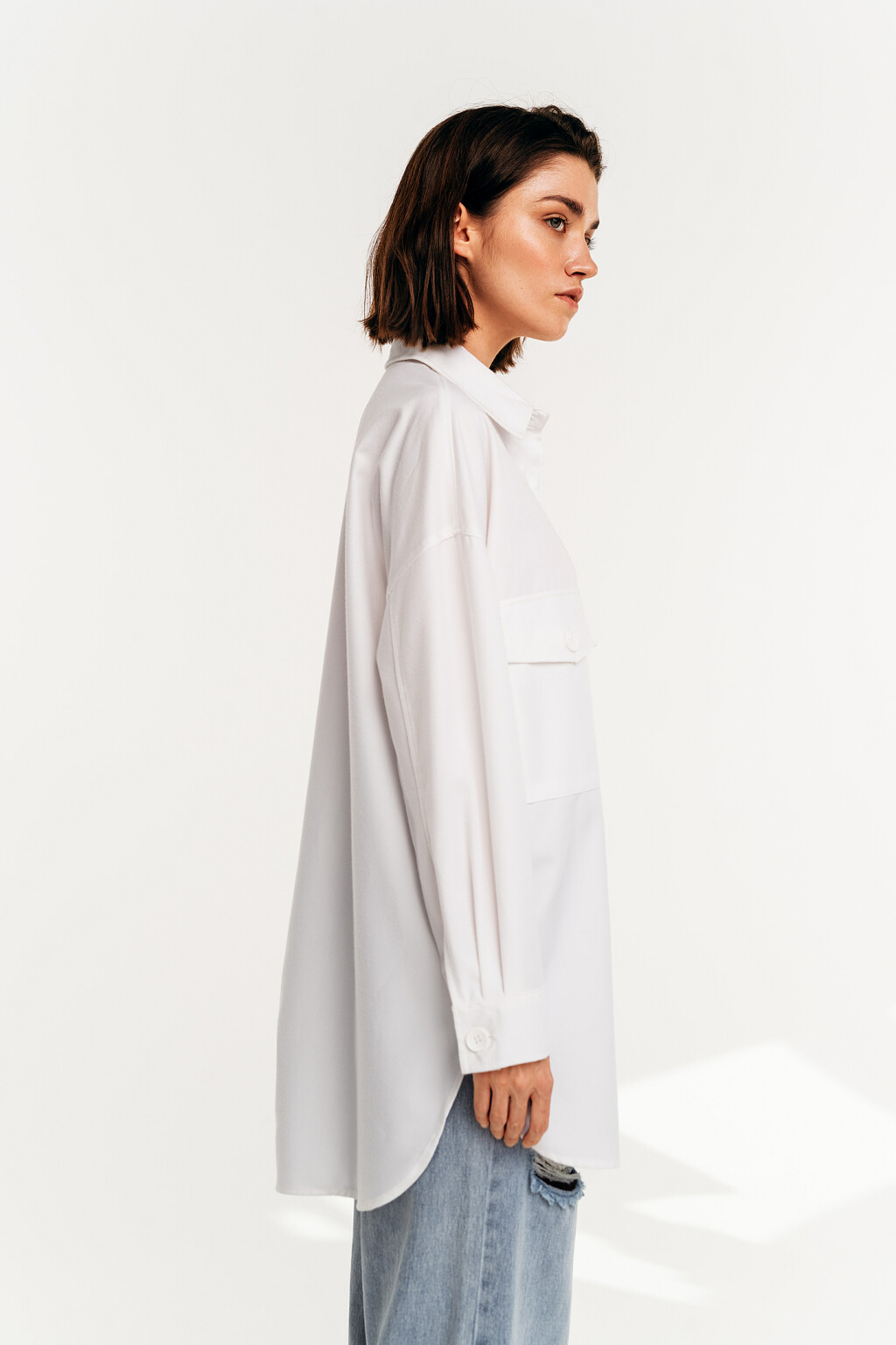 блузка женская - цвет белый - 3