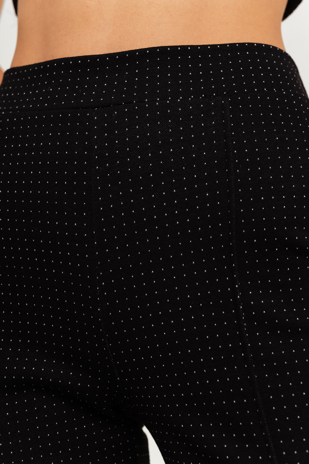 брюки трикотажные с разрезами внизу - цвет черный - 5