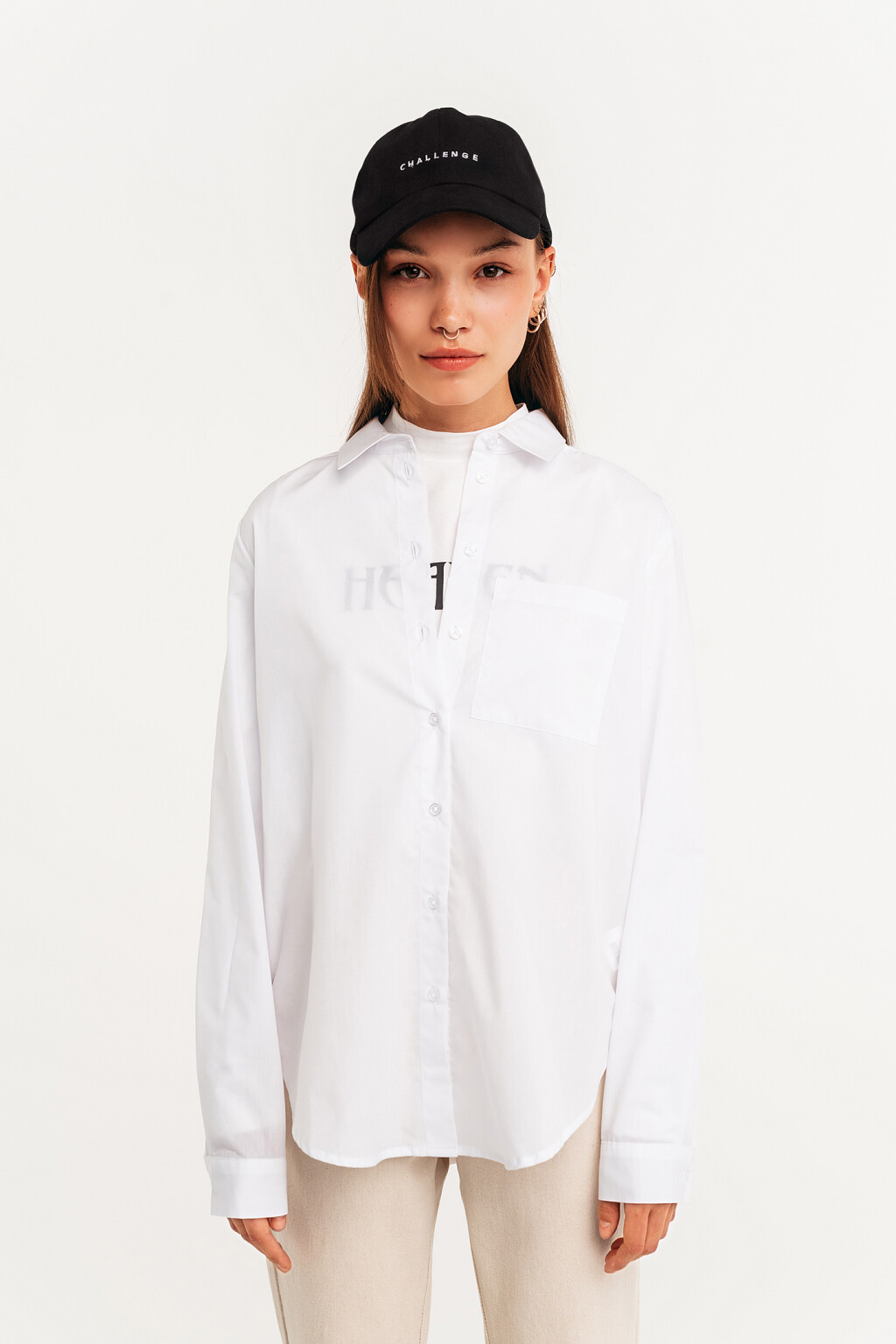 блузка женская - цвет белый - 2