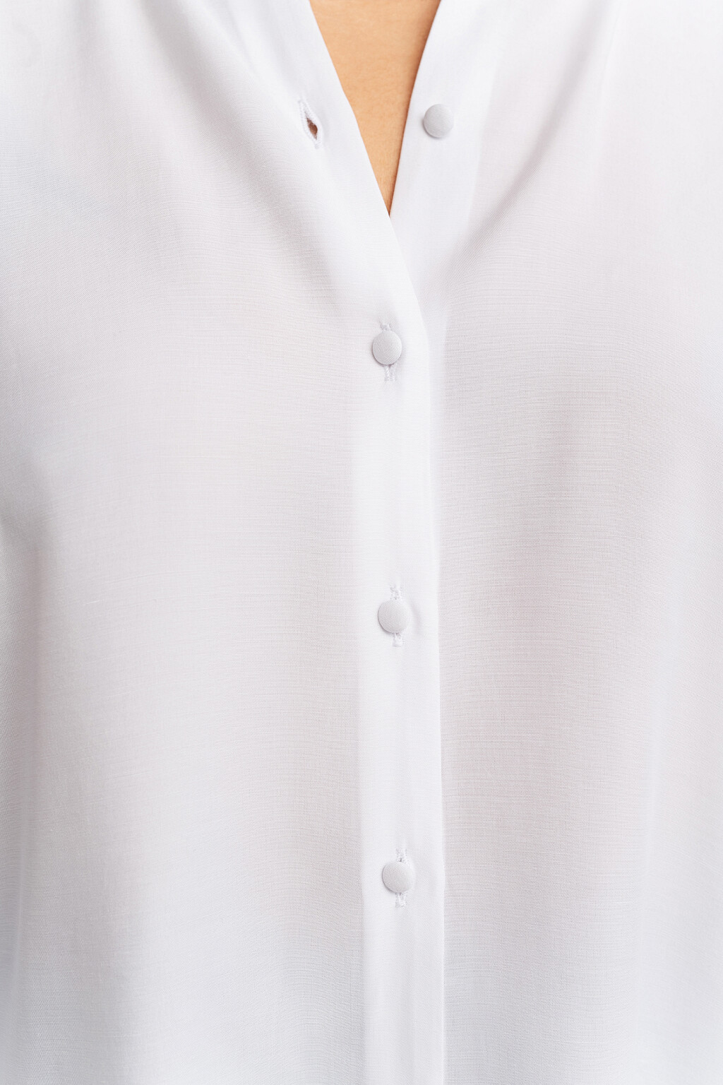 рубашка вискозная oversize - цвет белый - 5