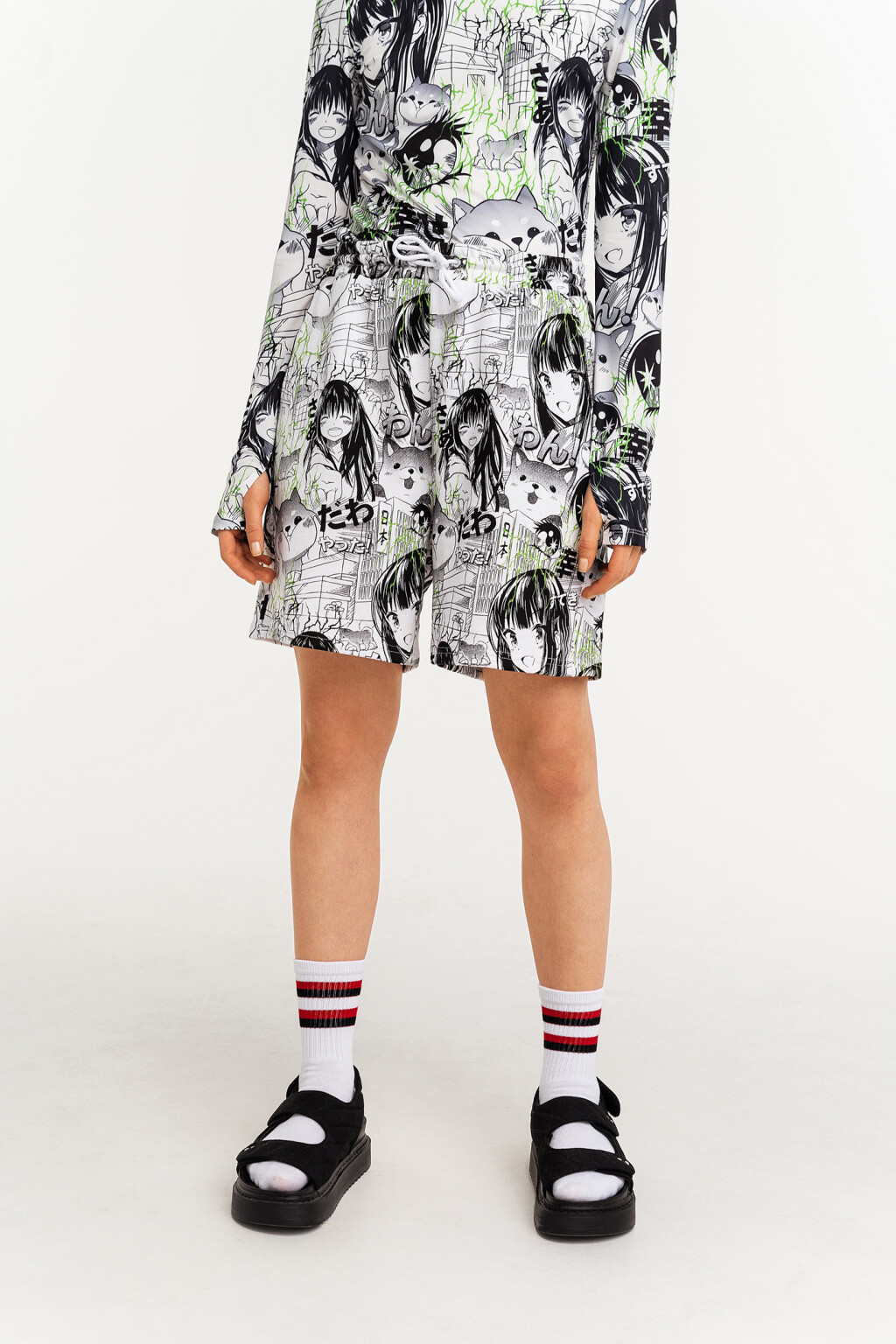 шорты женские - цвет белый - 2